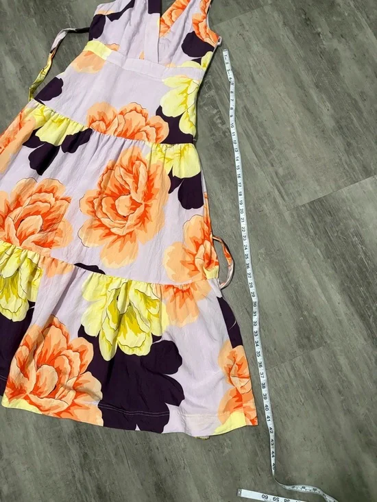 Anthropologie Maeve Floral Wrap Maxi Dress Size 8 - Picture 10 of 13